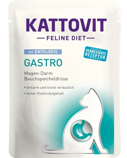 KATTOVIT Feline Diet Gastro kachna s rýží 85 g