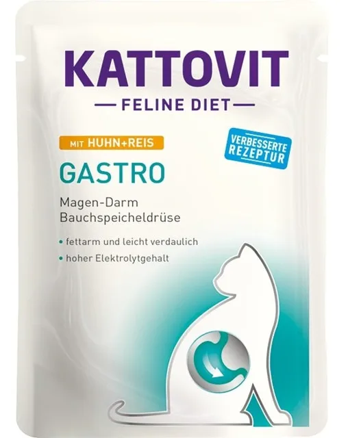 KATTOVIT Feline Diet Gastro kuře s rýží  85 g