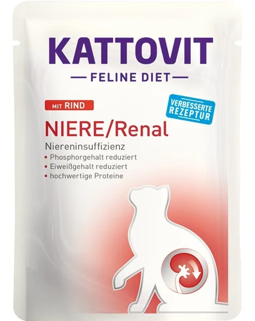 KATTOVIT Feline Diet Niere/Renal Hovězí 85 g