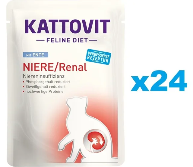 KATTOVIT Feline Diet Niere/Renal Kachna 24 x 85 g