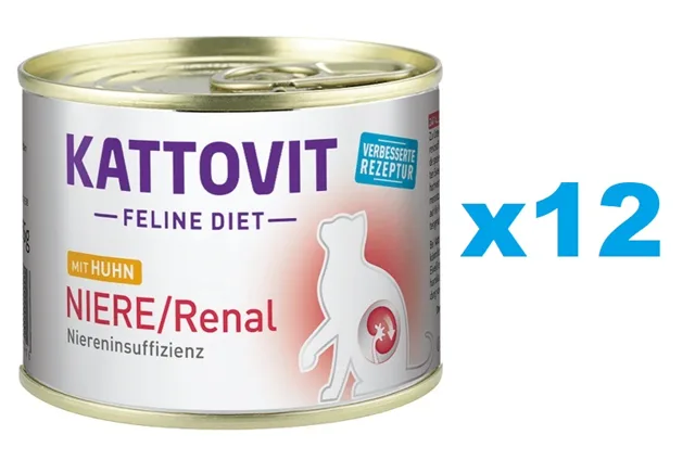 KATTOVIT Feline Diet Niere/Renal Kuřecí 12 x 185 g