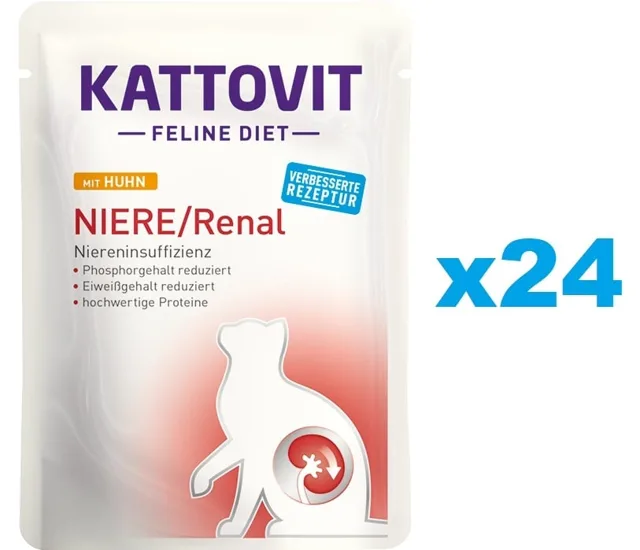 KATTOVIT Feline Diet Niere/Renal Kuřecí 24 x 85 g