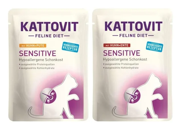 KATTOVIT Feline Diet Sensitive 20x85g MIX Kuře a kachna / krůta