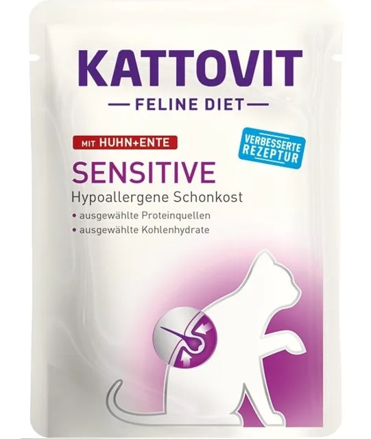 KATTOVIT Feline Diet Sensitive Kuře a Kachna 85g