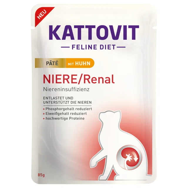Kattovit Renal Paté 10 × 85 g - s kuřecím