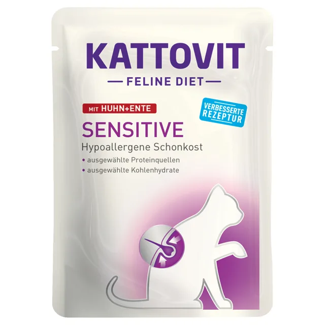 Kattovit Sensitive kapsička 85 g - 12 x 85 g kuřecí & krůtí