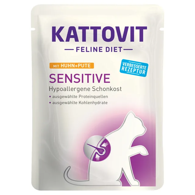Kattovit Sensitive kapsička 85 g - 24 x 85 g kuřecí & kachní