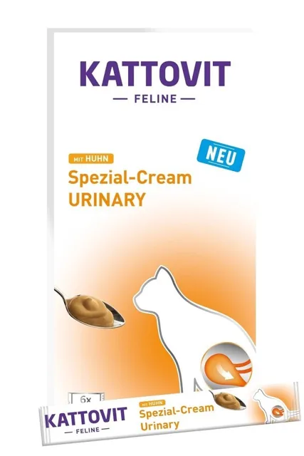 KATTOVIT Urinary Cream 6x15g Kuřecí krémová pochoutka pro kočky