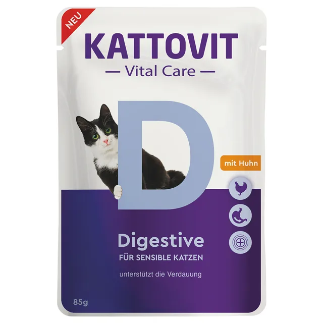 Kattovit Vital Care Digestive Pouches Chicken - 6 x 85 g