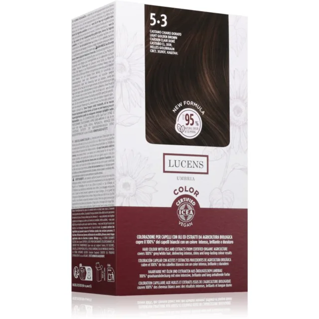 Kemon Group Lucens Umbria barva na vlasy odstín 5.3 Castano Chiaro Dorato 100 ml