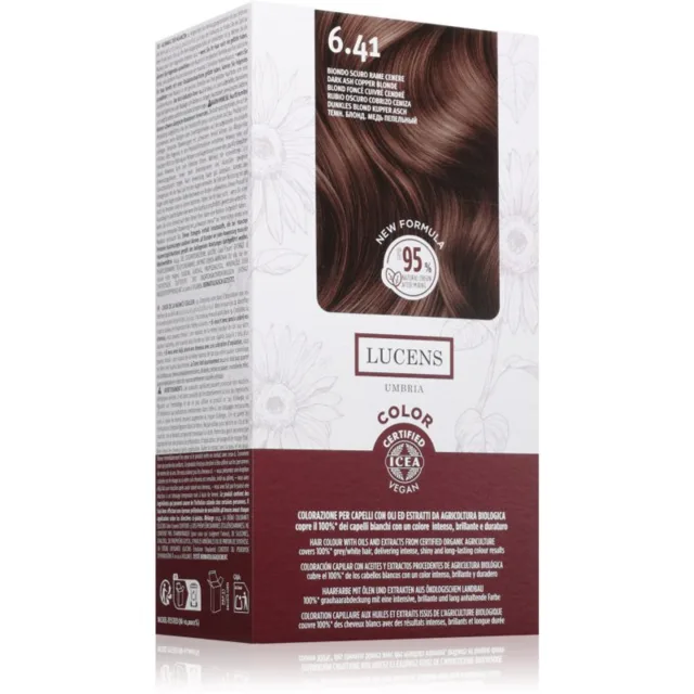 Kemon Group Lucens Umbria barva na vlasy odstín 6.41 Biondo Scuro Rame Cenere 100 ml