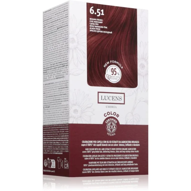 Kemon Group Lucens Umbria barva na vlasy odstín 6.51 Mogano Freddo 100 ml