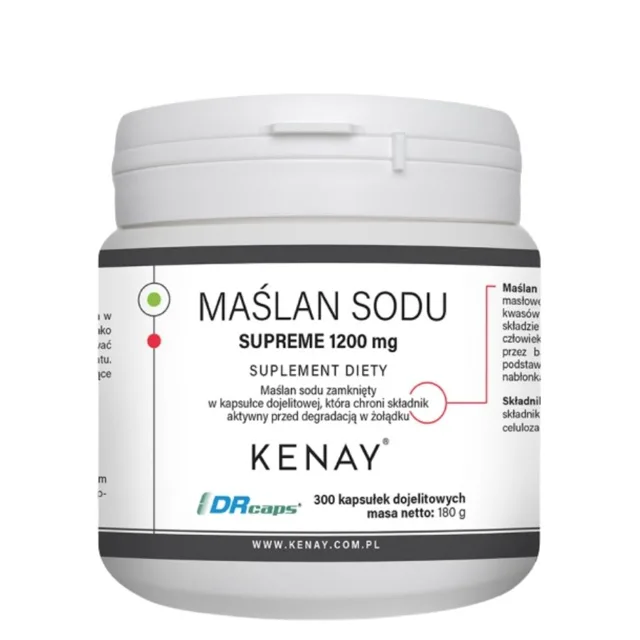 Kenay Butyrát sodný Supreme 1200 mg 300 kapslí