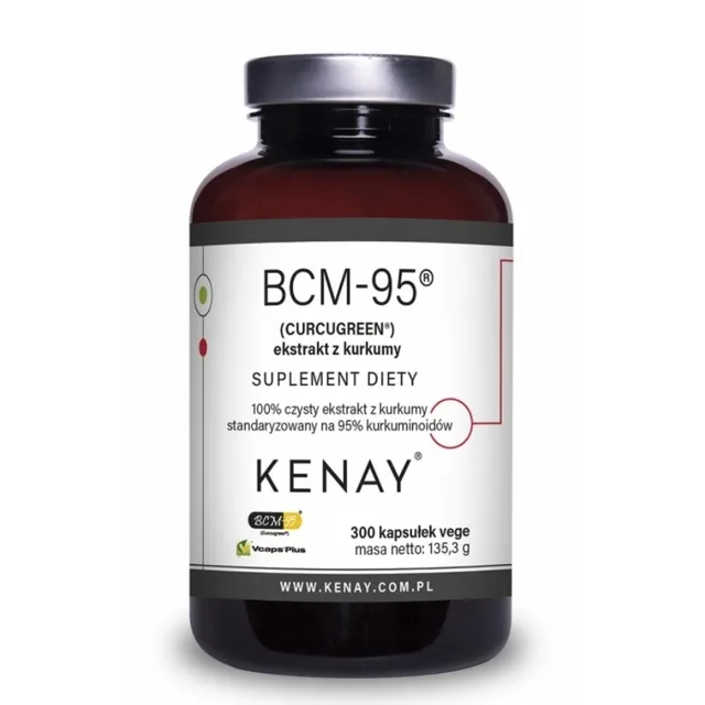 Kenay Kurkuma BCM-95 Curcugreen BioPerine 300 kapslí