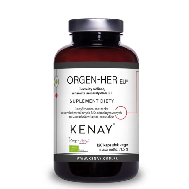 Kenay Orgen Her extrakty rostlinné vitaminy a minerály pro ni BIO 120 kapslí