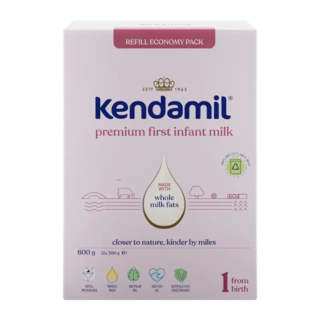 Kendamil Počáteční kojenecké mléko Premium 1, 0m 600 g 600 g