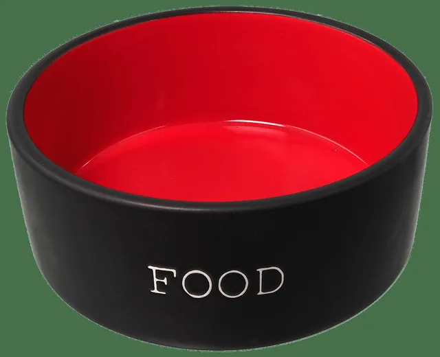 Keramická miska Dog Fantasy černo-červená FOOD 850ml