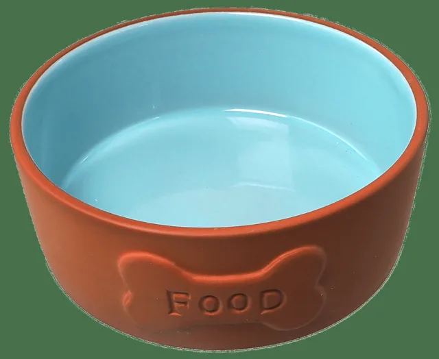 Keramická miska Dog Fantasy cihlová FOOD 350ml