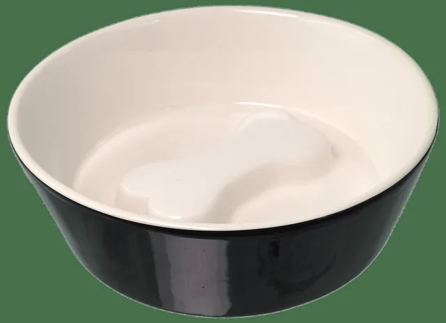 Keramická miska Dog Fantasy kost 650ml černo-bílá