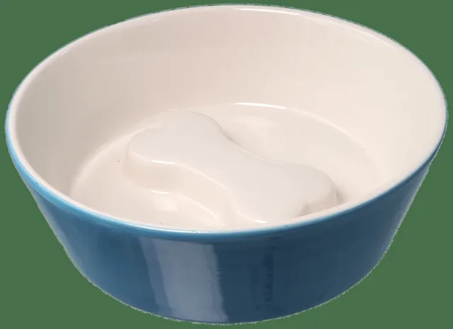 Keramická miska Dog Fantasy kost 650ml modro-bílá
