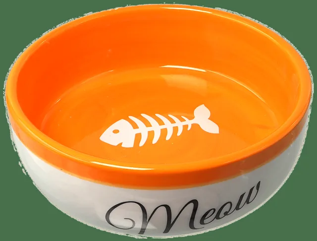 Keramická miska Magic Cat Meow 170ml bílo-oranžová