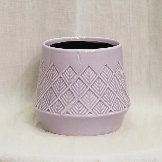 Keramický květináč Bohem lilac 10 cm
