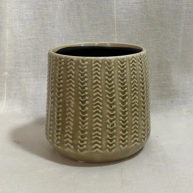 Keramický květináč Crochet grass 10 cm
