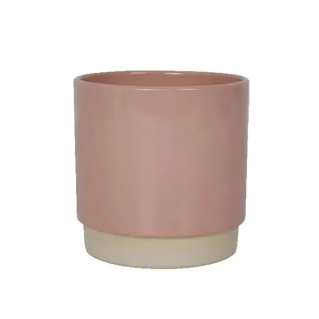 Keramický květináč Duo růžový 11 cm