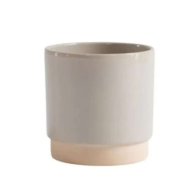 Keramický květináč Duo šedý 8 cm