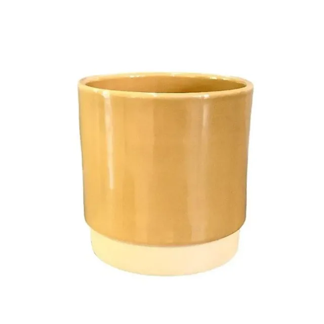 Keramický květináč Duo žlutý 6 cm