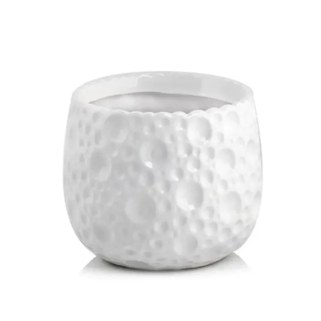 Keramický květináč Moon bílý 13 cm