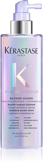 Kérastase Blond Absolu Blonde Guard bezoplachová ochranná a regenerační péče pro zesvětlované vlasy 190 ml, (poškozený aplikátor)