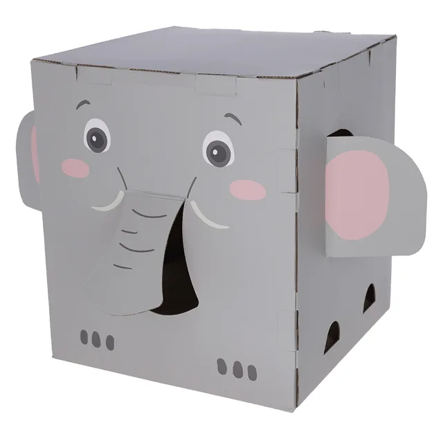 Kerbl Pet domeček a škrabadlo pro kočky Slon - D 35 x Š 35 x V 39 cm