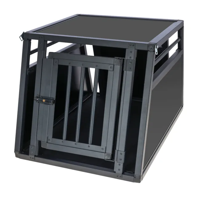 Kerbl Pet hliníkový přepravní box Vacation, grafitová - 77 x 55 x 50 cm