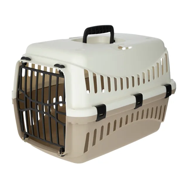 Kerbl Pet Kerbl Expedion přepravní box pro zvířata - taupe / béžová: D 45 x Š 30 x V 30 cm