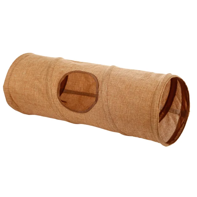 Kerbl Pet lněný tunel pro malá zvířata - Ø 18 x D 50 cm