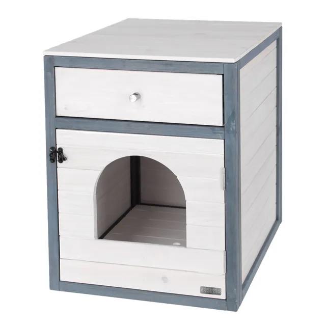 Kerbl Pet skříňka pro kočky Ida - bílá / šedá
