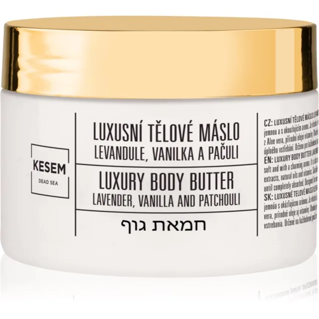 KESEM Luxury Body Butter Lavender, Vanilla & Patchouli tělové máslo levandule, vanilka a pačuli 350 ml