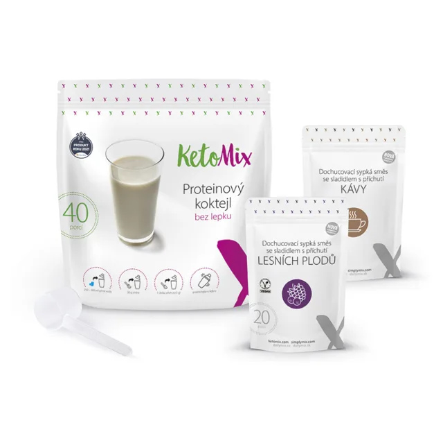 KETOMIX Proteinový koktejl káva + lesní plody 40 porcí