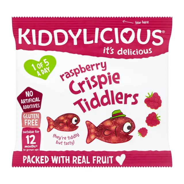 Kiddylicious Malinové křupavé rybičky 12 g