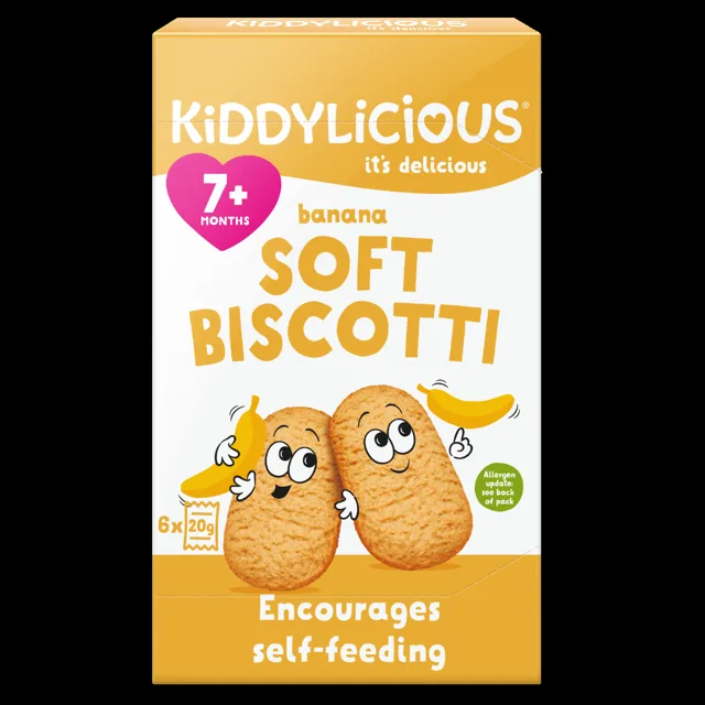 Kiddylicious Sušenky měkké banánové 6x20 g