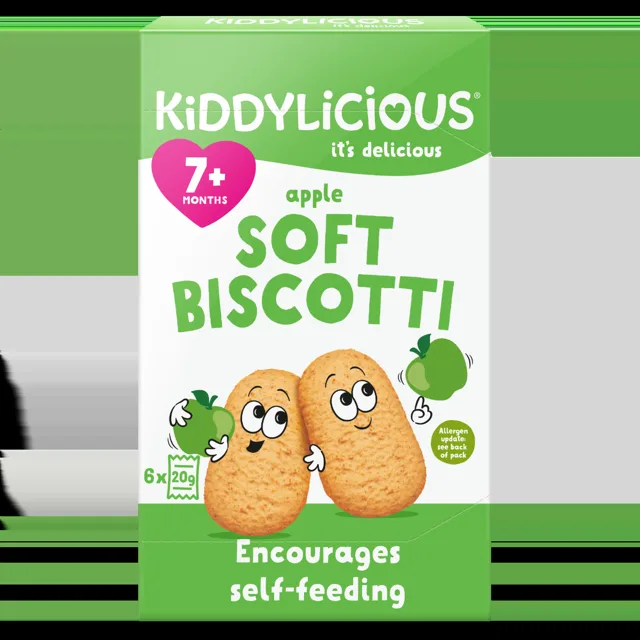 Kiddylicious Sušenky měkké jablečné 6x20 g