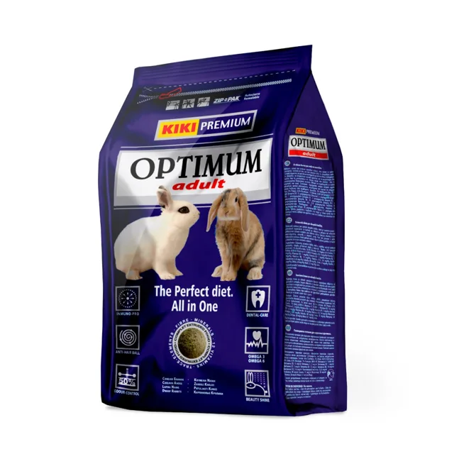 KIKI Premium Optimum Adult Zakrslý Králík - 800g