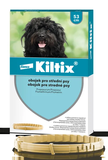 Kiltix obojek pro střední psy 53cm
