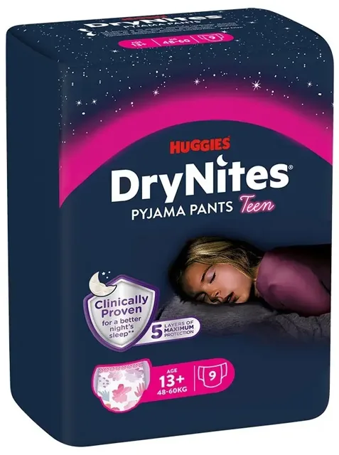 KIMBERLY-CLARK DryNites natah.kalhot.dívky 13+let-48-60kg-9ks