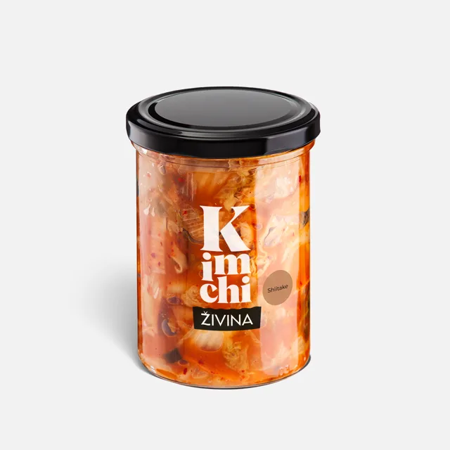 Kimchi shiitake jemně pálivý 400 g  korejský fermentovaný salát