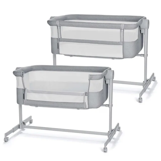 Kinderkraft Postýlka dětská polohovatelná Nestee Up2 Full Light Grey