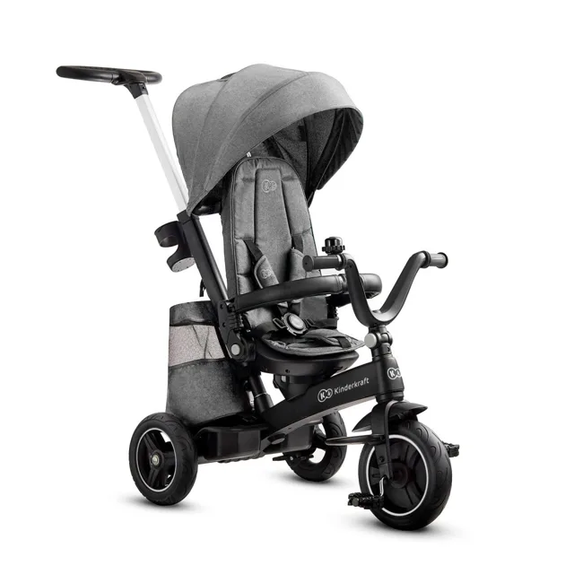 Kinderkraft select Tříkolka Easytwist Platinum Grey, Premium