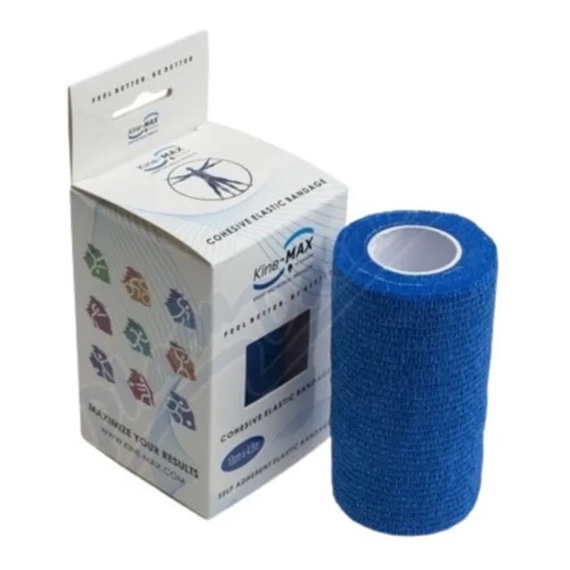 KINE-MAX Cohesive elastické samofixační 10 cm x 4,5 m modré