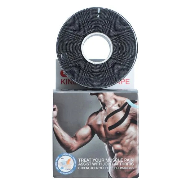 Kinezio tejp Ares 5 cm x 5 m, černý